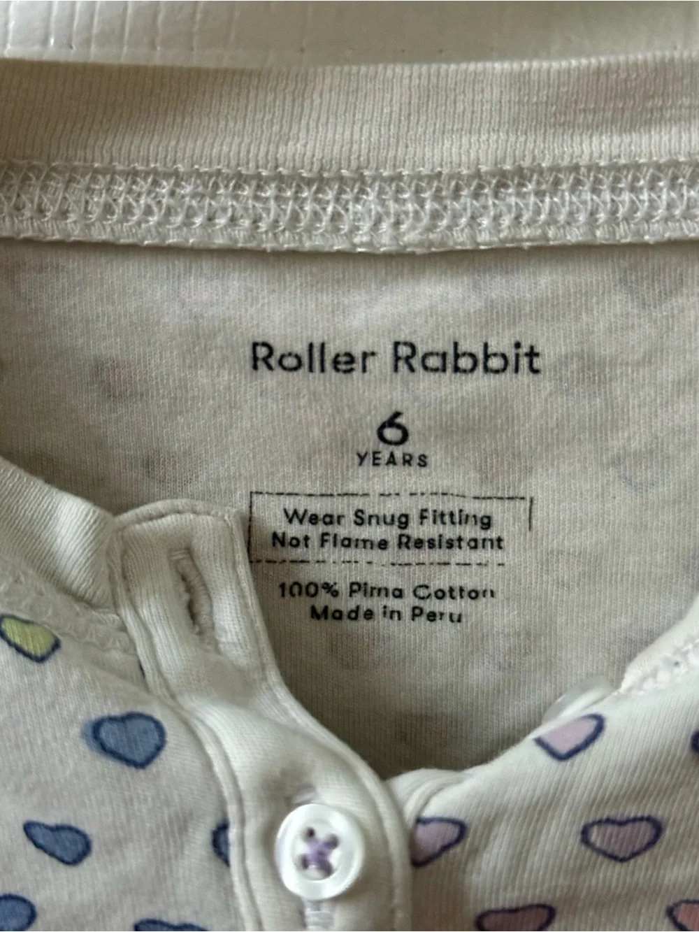 Roller Rabbit Disco Hearts Pajama Top